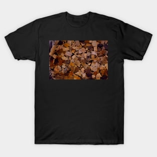 Wood Chips, woodworking design, rustic natural Abstract Tree pattern T-Shirt